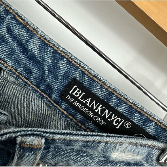 Blank NYC Madison Crop High-Rise Jeans in Double Agent Blue sz 28 - Picture 4 of 7